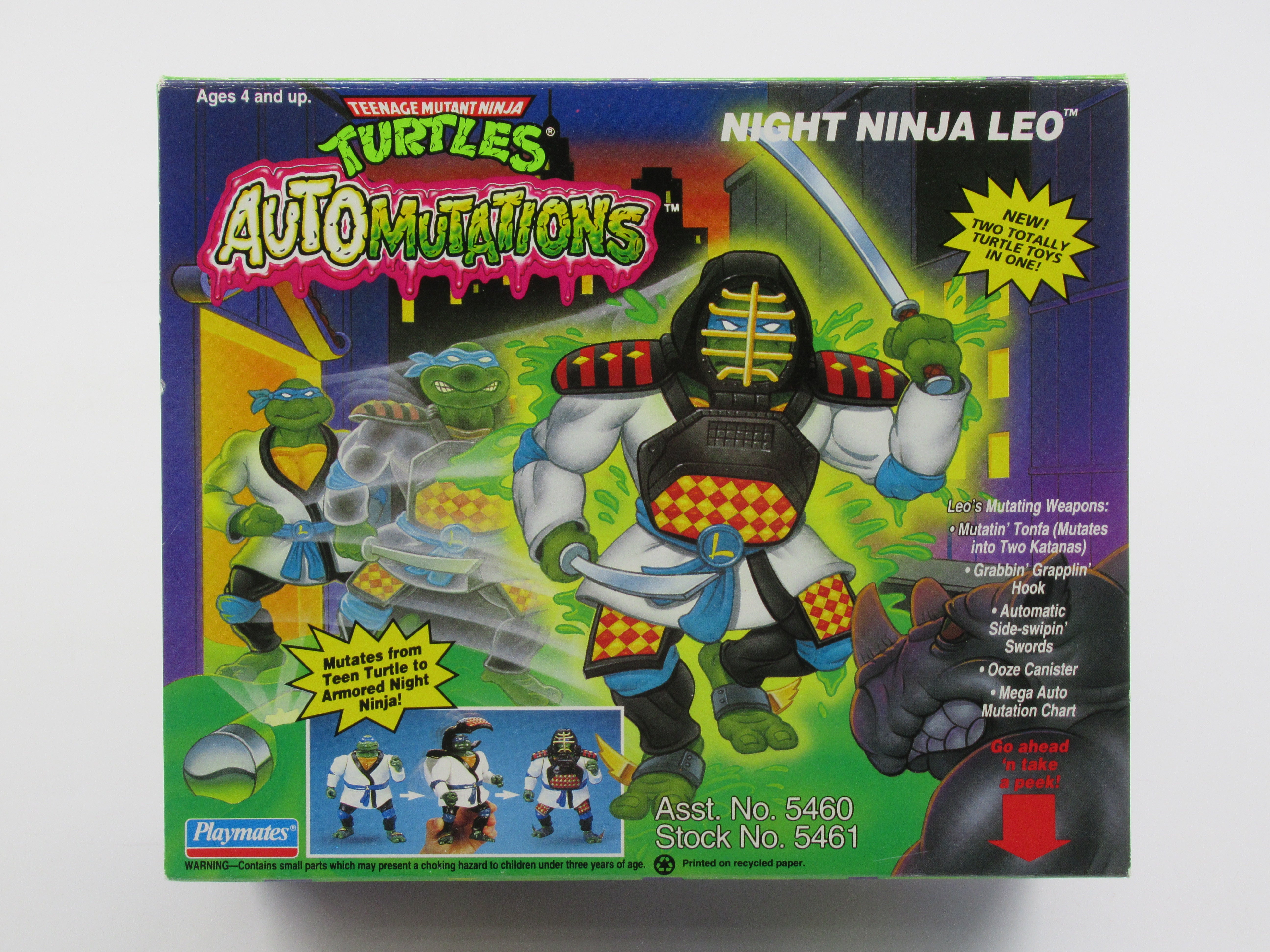 Teenage Mutant Ninja Turtles Night Ninja Leo Automutations 4.5" Figure TMNTs - Playmates (1993)